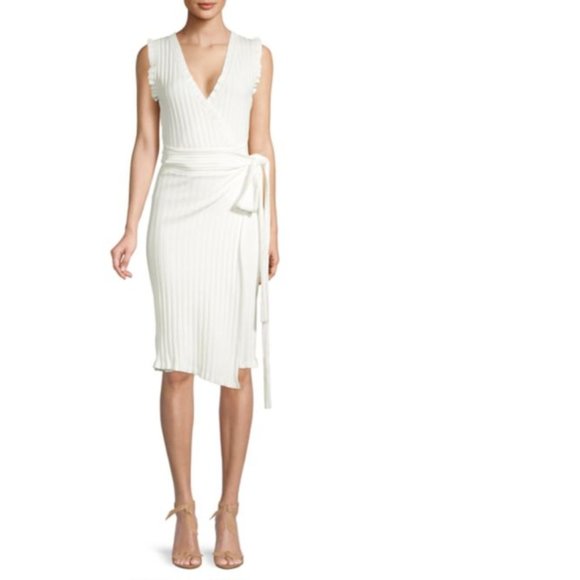 rib knit wrap dress